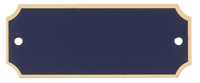 2 1/2" x 1" x .020" Laserable Black Brass Perpetual Plate with Gold Border