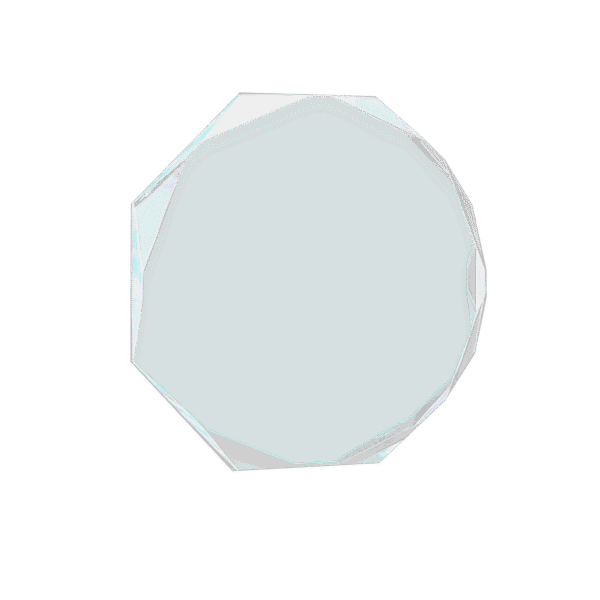 8" x 8 3/4" Octagon Series Jade Acrylic Award Upright Only