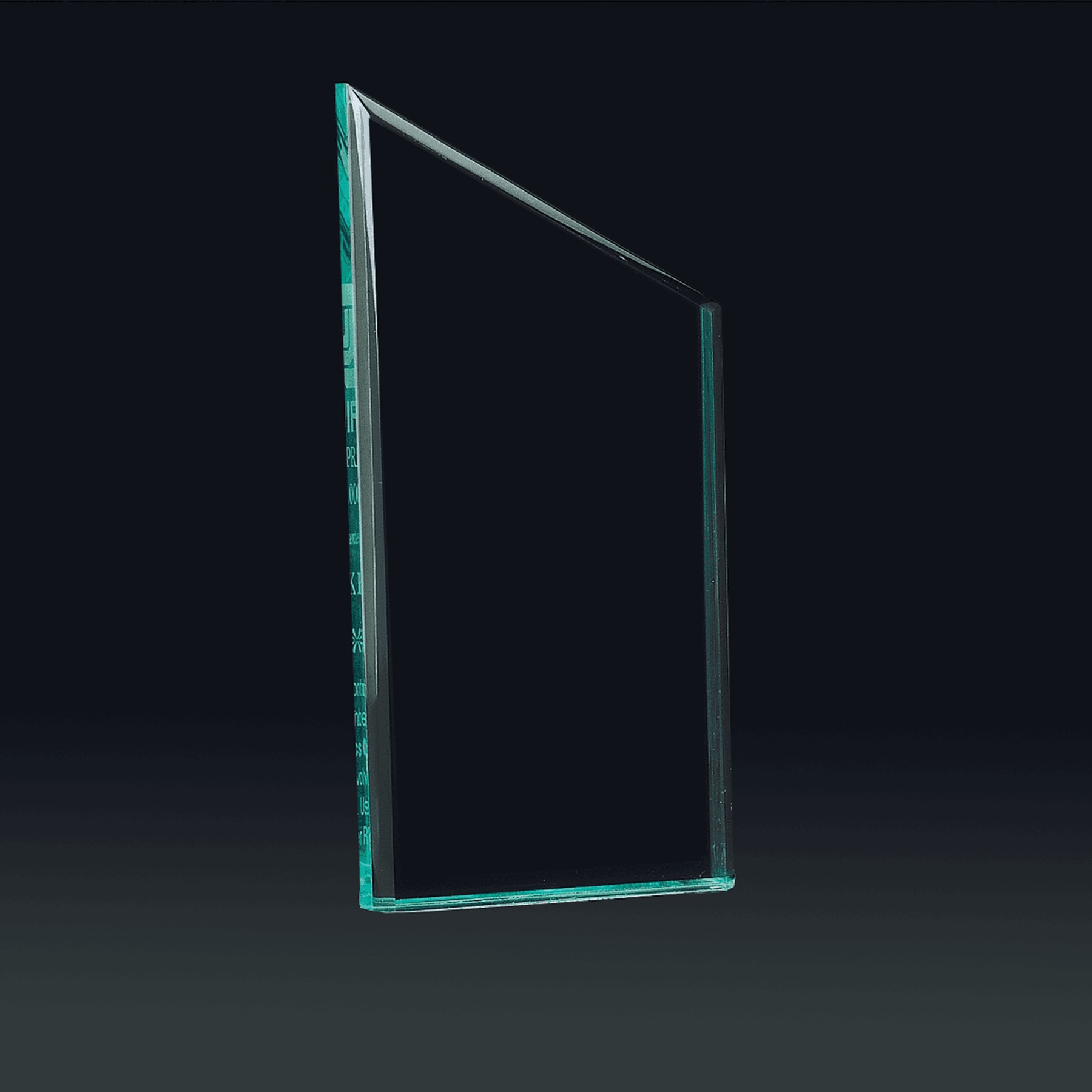 3 3/4" x 8" Zenith Series Jade Acrylic Award-Upright Only