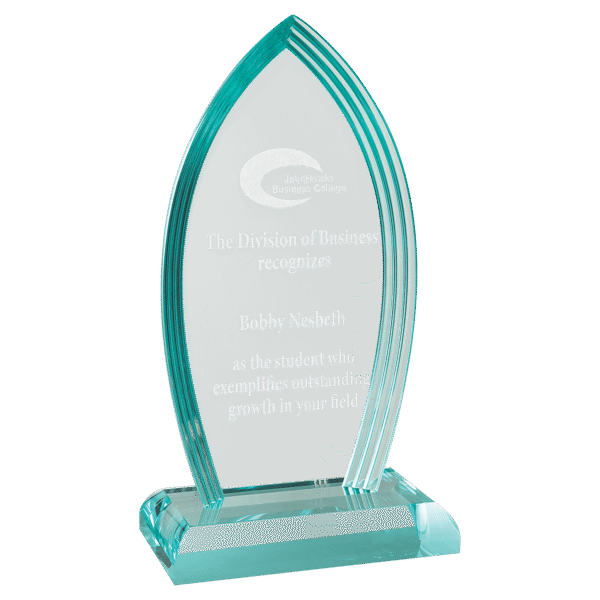 5" x 8 3/4" Flame Series Jade Acrylic Award