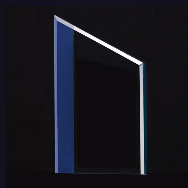 9" Zenith Series Jade Acrylic with Blue Highlights-Upright Only