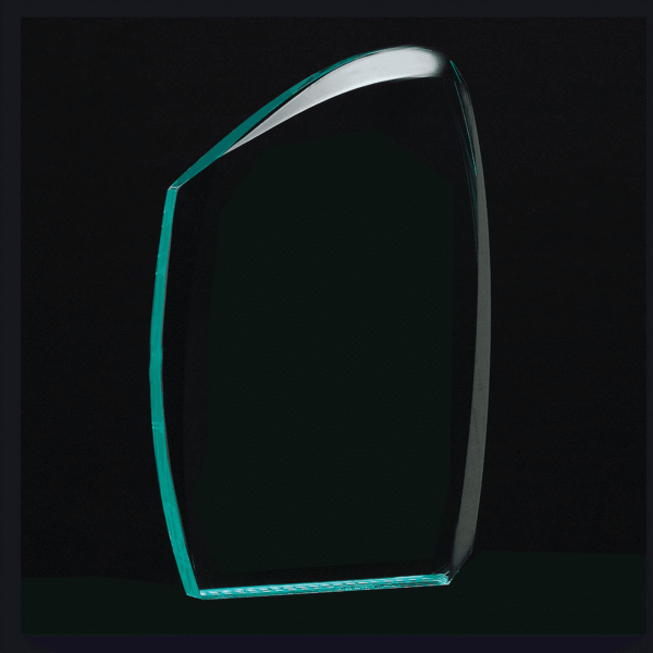 5 x 8 1/4" Tidal Series Jade Acrylic Award-Upright Only