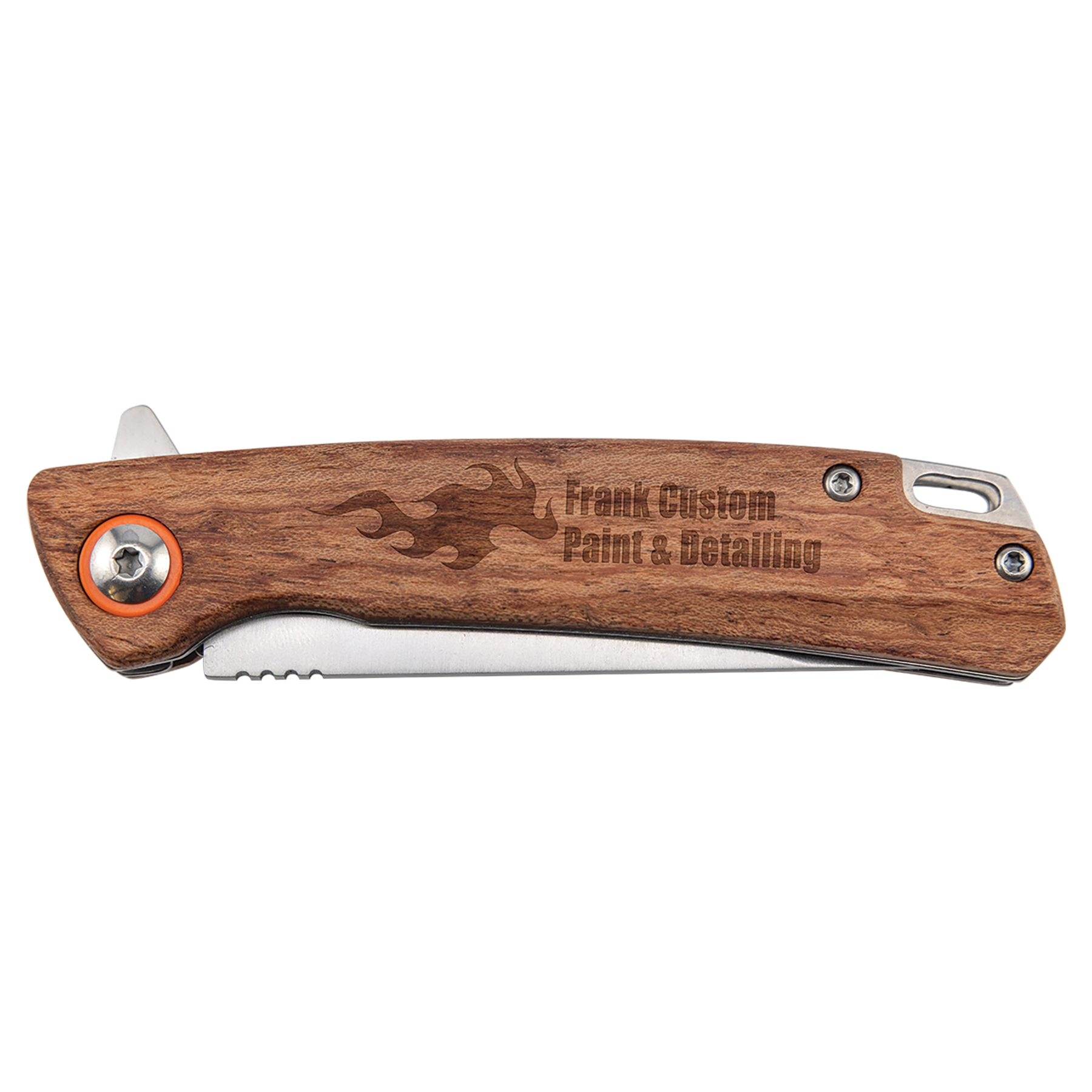 Bison River 4" Wood Everyday Carry Knife with Ball Bearing Open Mechanism