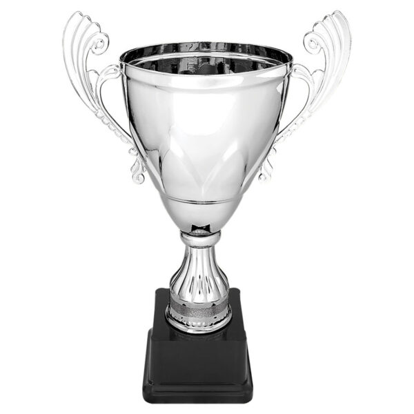 11" Silver Completed Metal Cup on Plastic Base