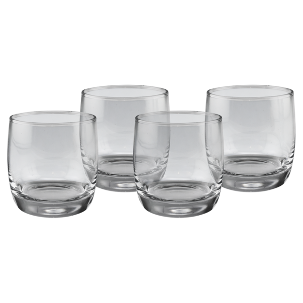 Personalized Four Polar Camel 10 oz. Round Rocks Glasses