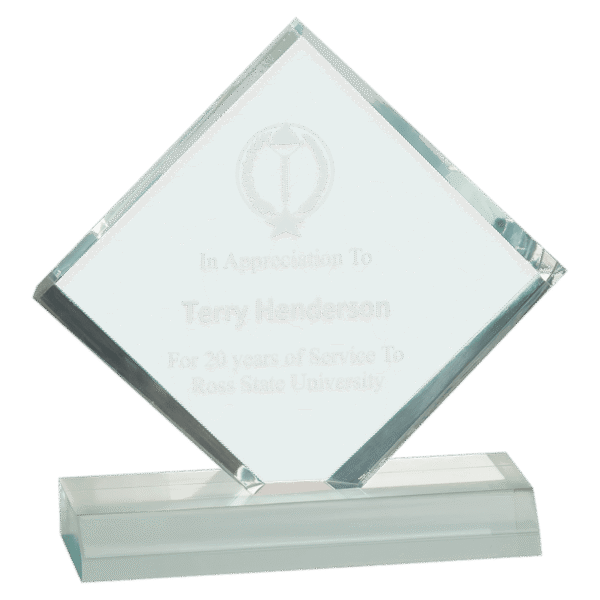 5" x 5" Jade Diamond Jewel Beveled Acrylic Blank