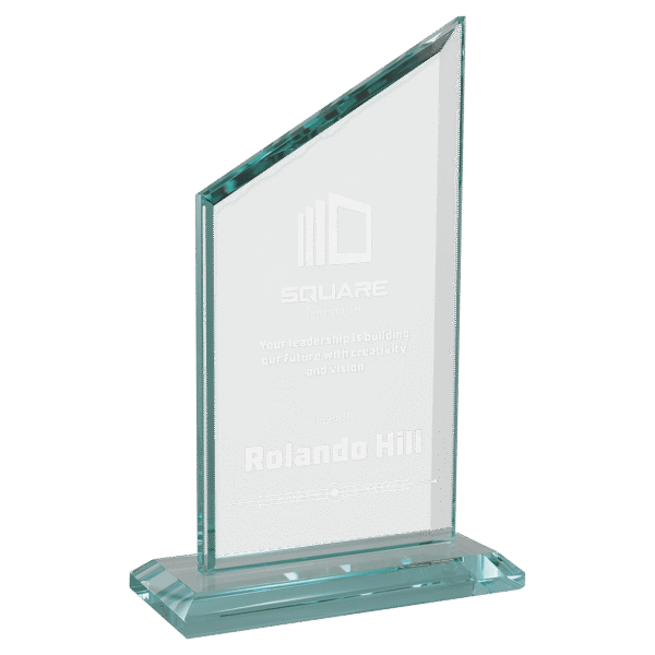 4 3/4 x 7 1/2" Zenith Series Glass Award