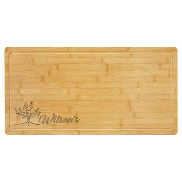 23 3/4" x 12" Bamboo Cutting Board with Drip Ring