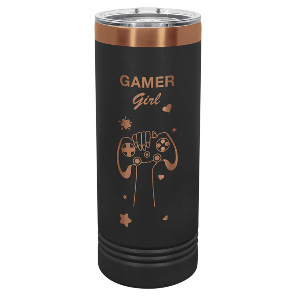 Personalized 22 oz. Rose Gold Skinny Tumbler