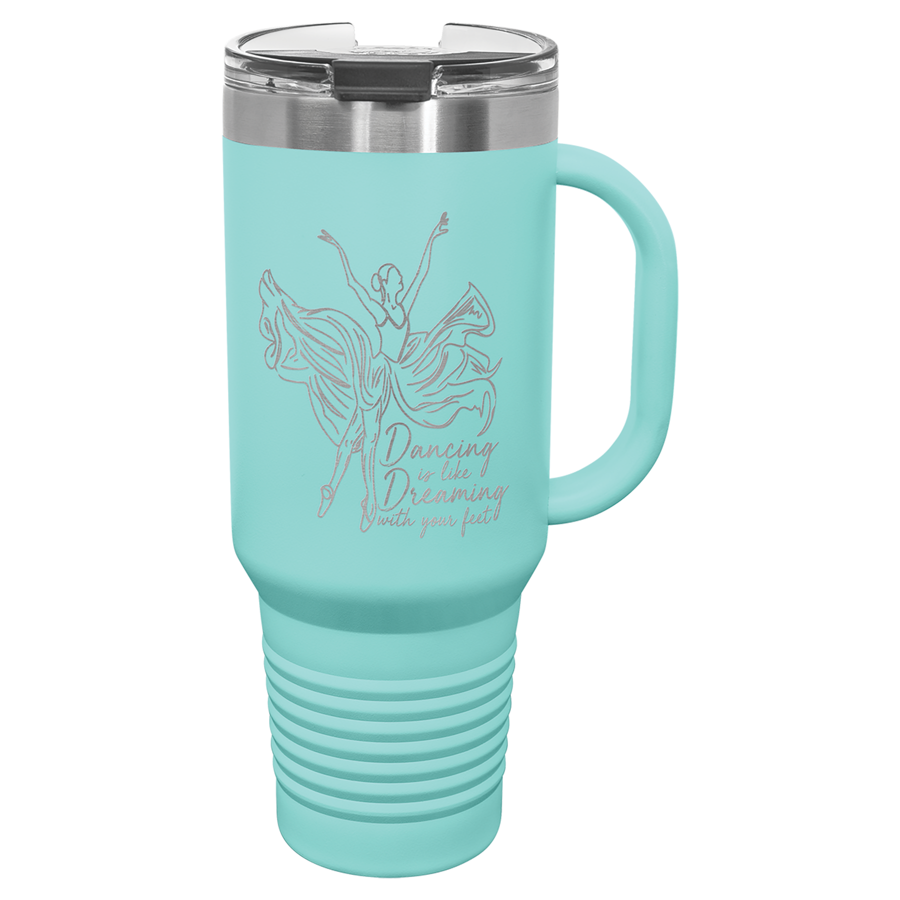 Polar Camel 40 oz. Travel Mug with Snap Lid & Straw - Image 3