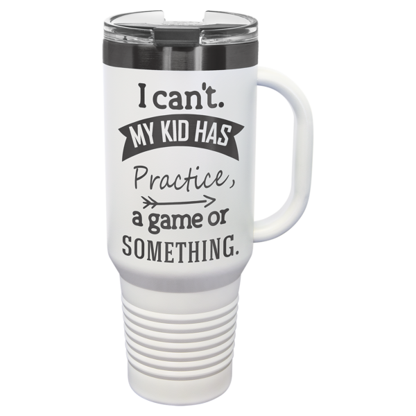 Polar Camel 40 oz. /Ghost Travel Mug with Handle & Straw