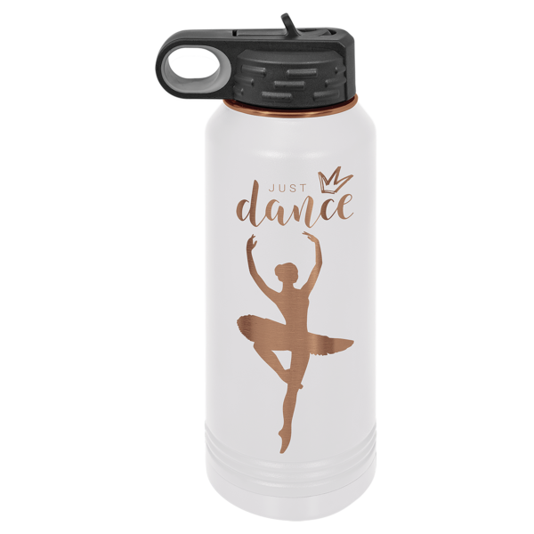 Polar Camel 32 oz. White/Rose Gold Water Bottle