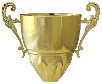 7" Gold Metal Cup Bowl with Handle