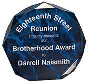 5" Blue Marble Octagon Award Acrylic
