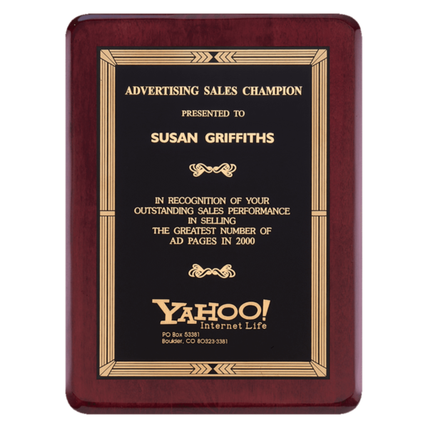 Custom Engraved 7" x 9" Premium PLate