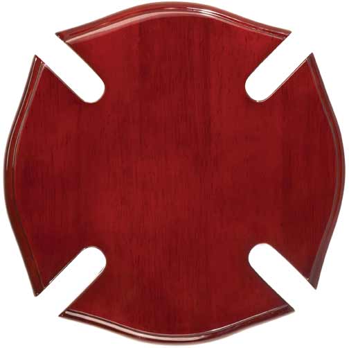 Custom Engraved 14" x 14" Rosewood Piano Maltese Cross Plaque