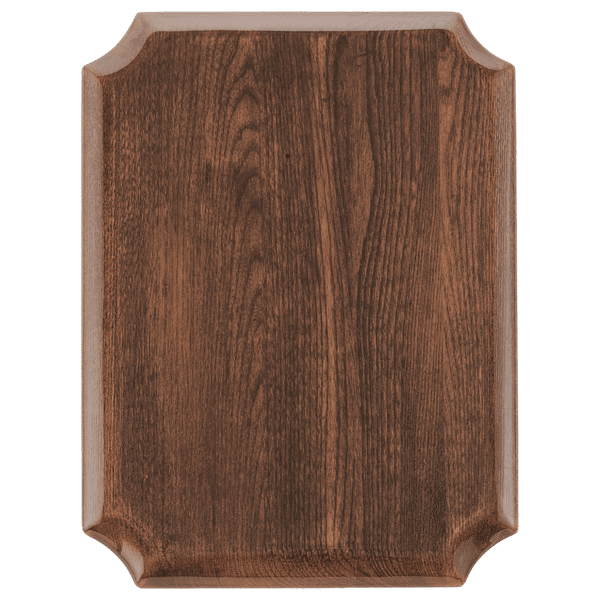 8" x 10 1/2" Airflyte Walnut Piano Finish Plaque with Notched Corners