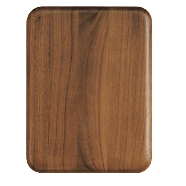 7" X 8 Walnut Airflyte Plaque with Rounded Corners