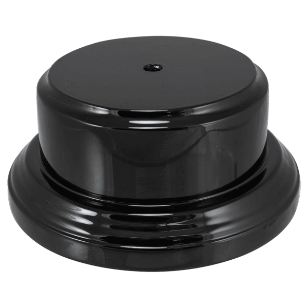 2 1/2" x 5 Black Piano Finish Round Base