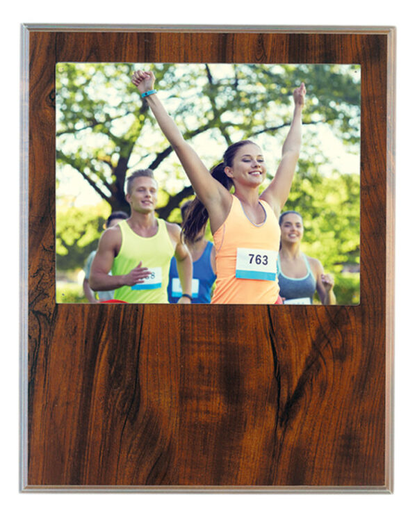 12" x 15" Cherry Finish Routed Plaque with 10" x 8" Plexiglass Window