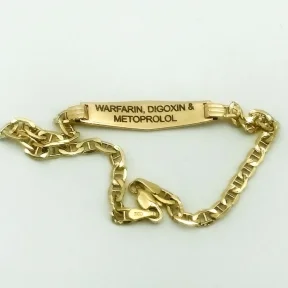 Medical Alert Bracelet Engraved