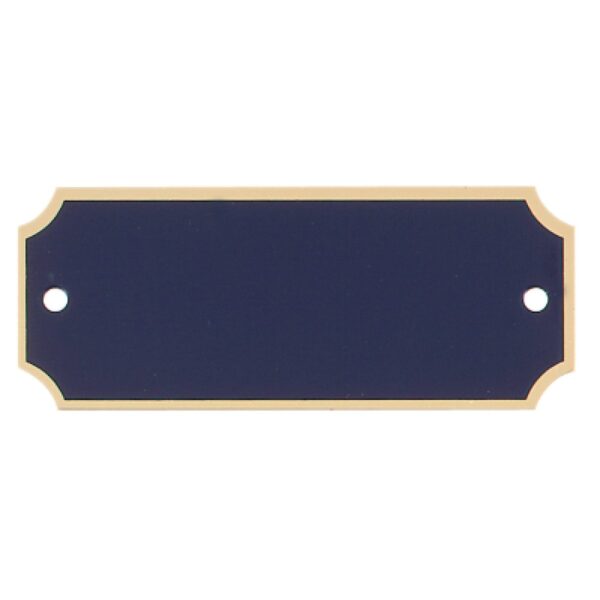 Custom Engraved 2 1/2" x 1" x .020" Black Brass Perpetual Plate with Gold Border