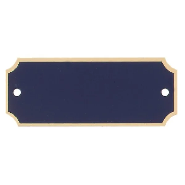 Custom Engraved 2 1/2" x 1" x .020" Black Brass Perpetual Plate with Gold Border