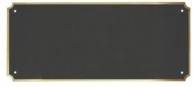 Custom Engraved 8 1/2" x 3 1/2" x .016 Black Brass Perpetual Plate with Gold Border