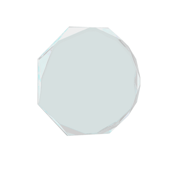 Custom Engraved 8" x 8 3/4" Octagon Jade Acrylic Award