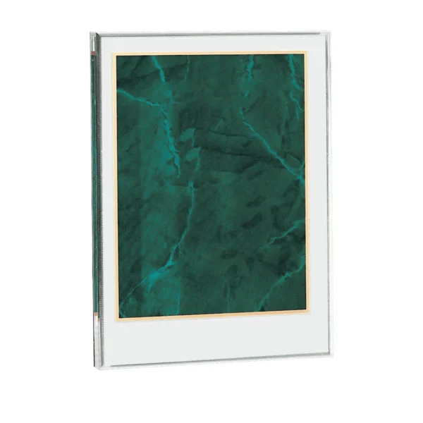 Custom Engraved 5" x 7 5/8" Emerald Marble Acrylic Award