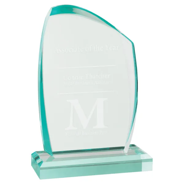 Custom Engraved 4 1/4" x 7 1/4" Tidal Jade Acrylic Award