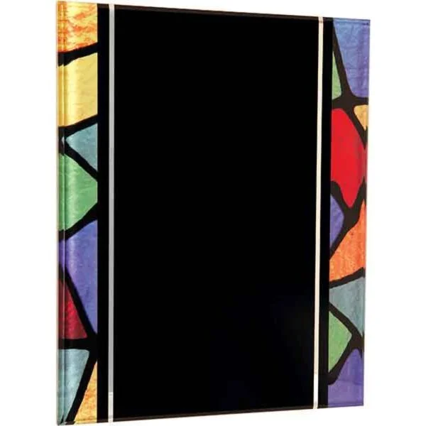 Custom Engraved 8" x 10" Stained Glass Acrylic Plaque with Hanger