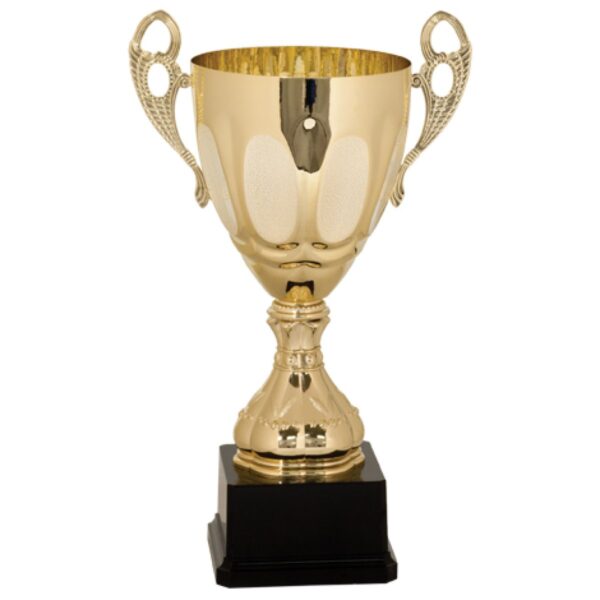 Custom 14" Gold Completed Metal Cup Trophy on Plastic Base