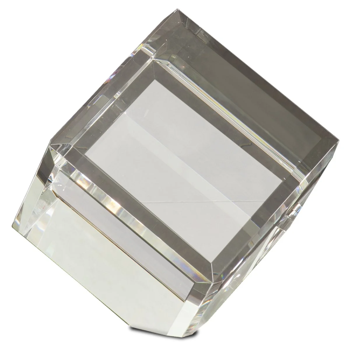 Custom Engraved 4" x 4" Crystal Cube 1 Custom Engraved 4" x 4" Crystal Cube