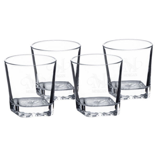 Personalized Four Polar Camel 11 oz. Square Rocks Glasses