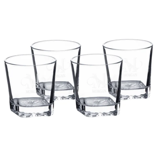 Personalized Four Polar Camel 11 oz. Square Rocks Glasses