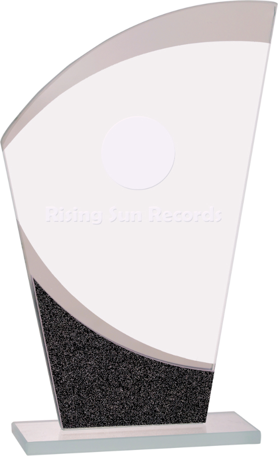 Custom Engraved 7 1/4" Wave Designer Glass Award