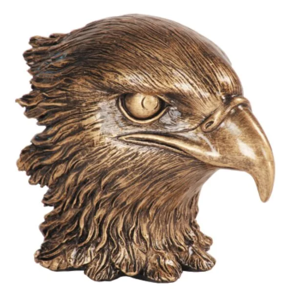 Custom 4" Antique Metallic Gold Eagle Head Resin