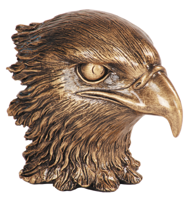 Custom 4" Antique Metallic Gold Eagle Head Resin