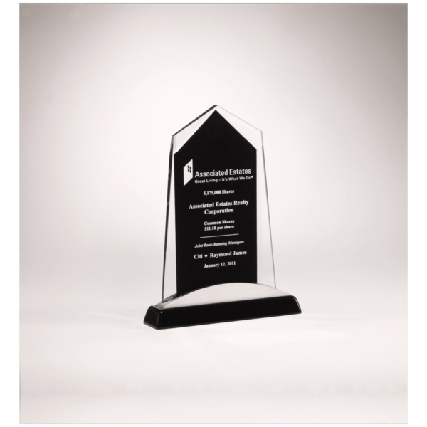 Custom Engraved 6 5/8" x 8 7/8" Apex Glass Award