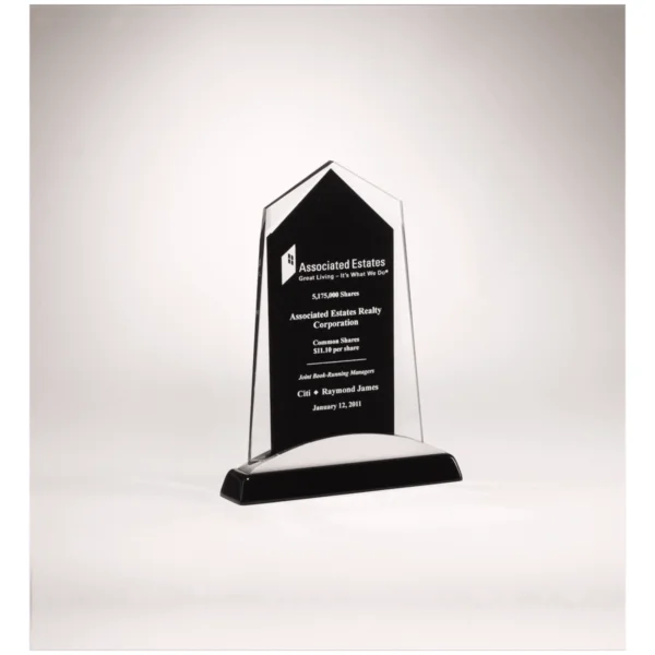 Custom Engraved 6 5/8" x 8 7/8" Apex Glass Award