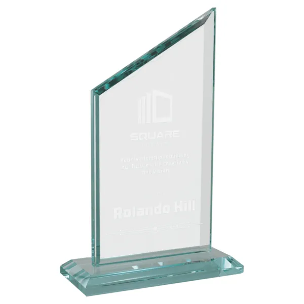 Custom Engraved 4 3/4 x 7 1/2" Zenith Glass Award