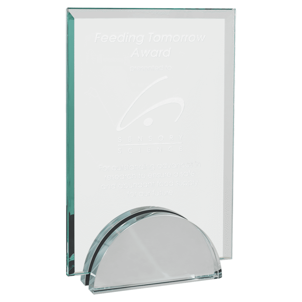 Custom Engraved 5" x 7 1/4" Apex Glass Award
