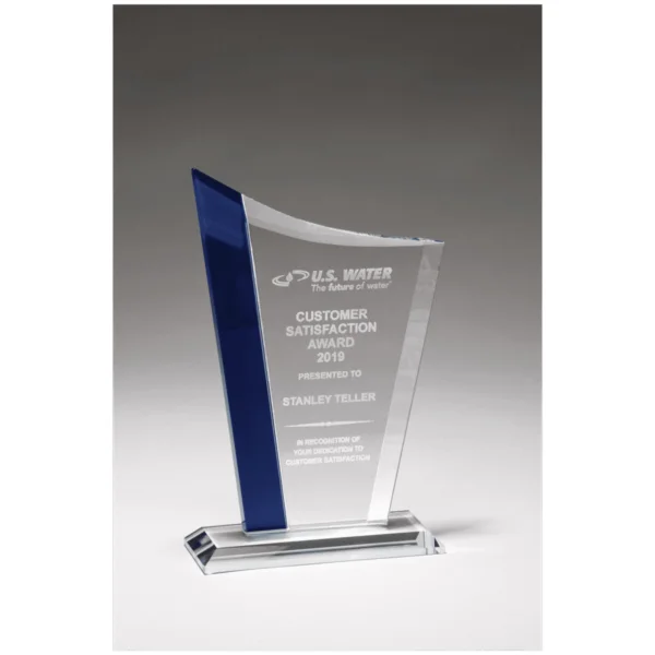 Custom Engraved 5 3/4" x 8 5/8" Zenith Clear Glass Award