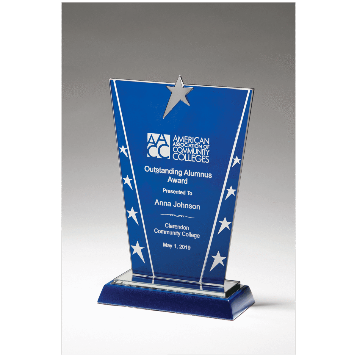 Custom Engraved 6 3/8" x 9 5/8" Constellation Glass Award