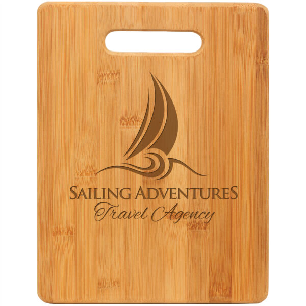 Personalized 11 1/2" x 8 3/4" Bamboo Rectangle Cutting Board