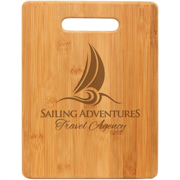 Personalized 11 1/2" x 8 3/4" Bamboo Rectangle Cutting Board