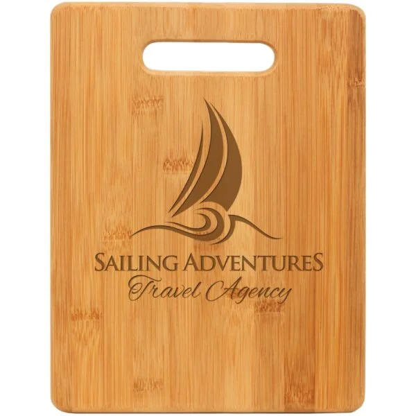 Personalized 11 1/2" x 8 3/4" Bamboo Rectangle Cutting Board