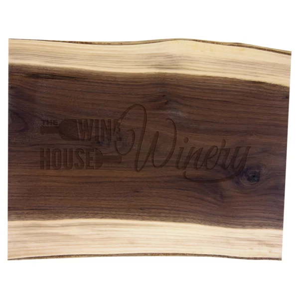Custom Engraved 15" x 11 1/2" Black Walnut Cutting and Charcuterie Board