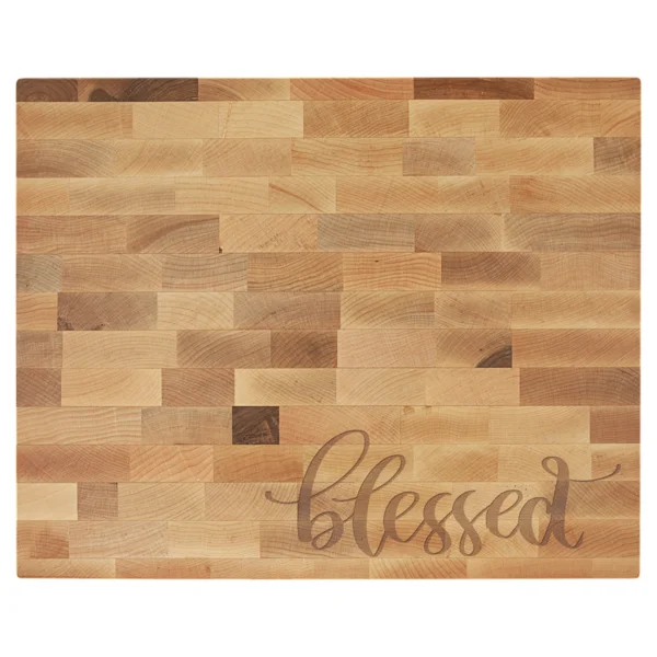 Personalized 16" x 13" x 1 1/2" Maple Butcherblock Cutting Board